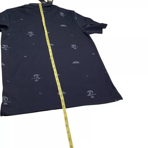 NWT Travis Mathew Beach Creature Golf Polo Shirt Total Eclipse Blue Size Small - Picture 5 of 10